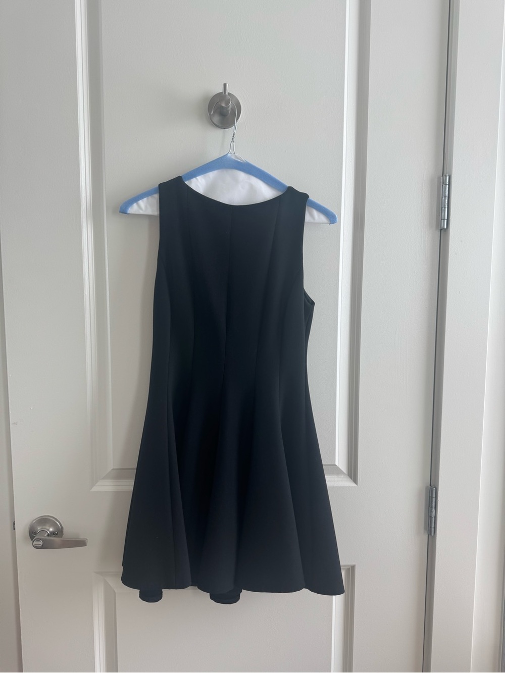 Babaton Black Sleeveless Fit-and-Flare Dress
